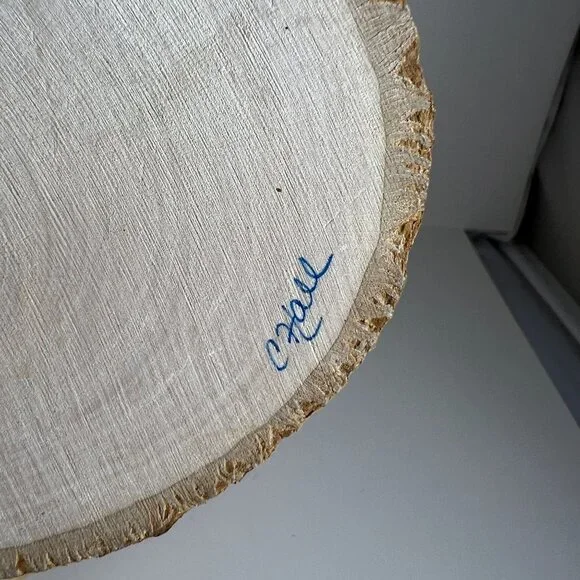 Hand-Painted Wooden Ornament With Colorful Sailboats & Ocean Scene - Picture 3 of 3